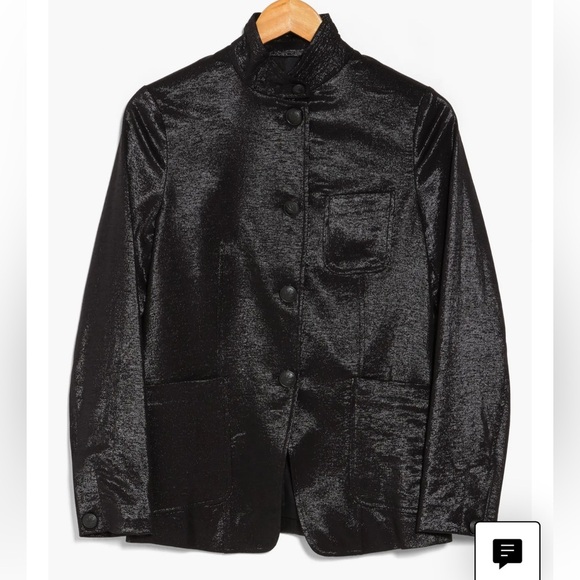 Rag & Bone Black Blazer with Metallic Sheen size 6 - Picture 4 of 11